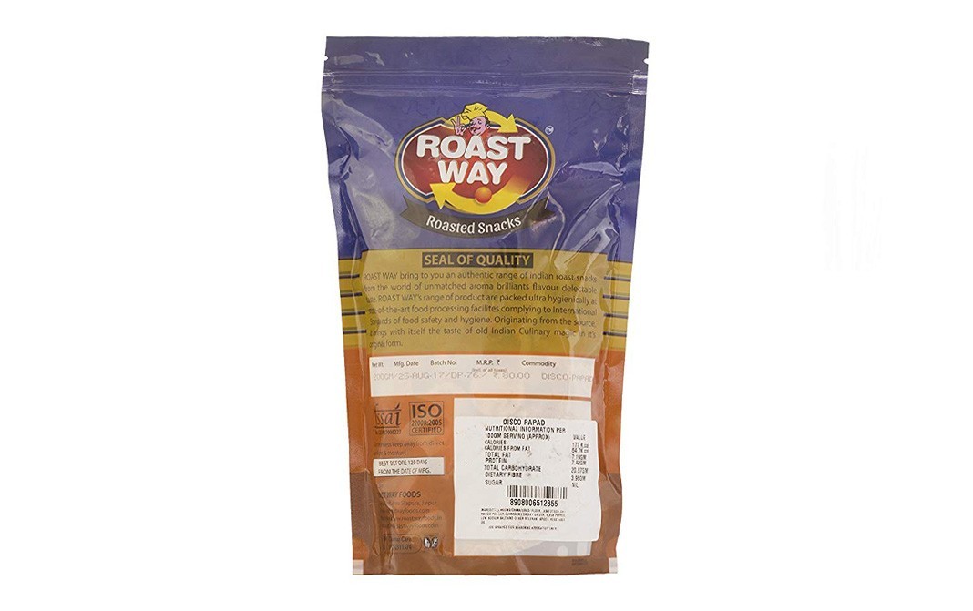 Roast Way Roasted Disco Papad    Pack  200 grams